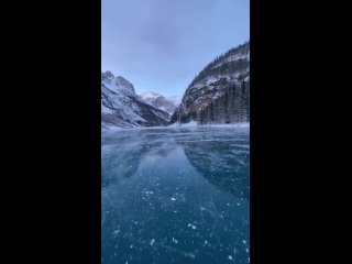 chip key ice on a blue lake